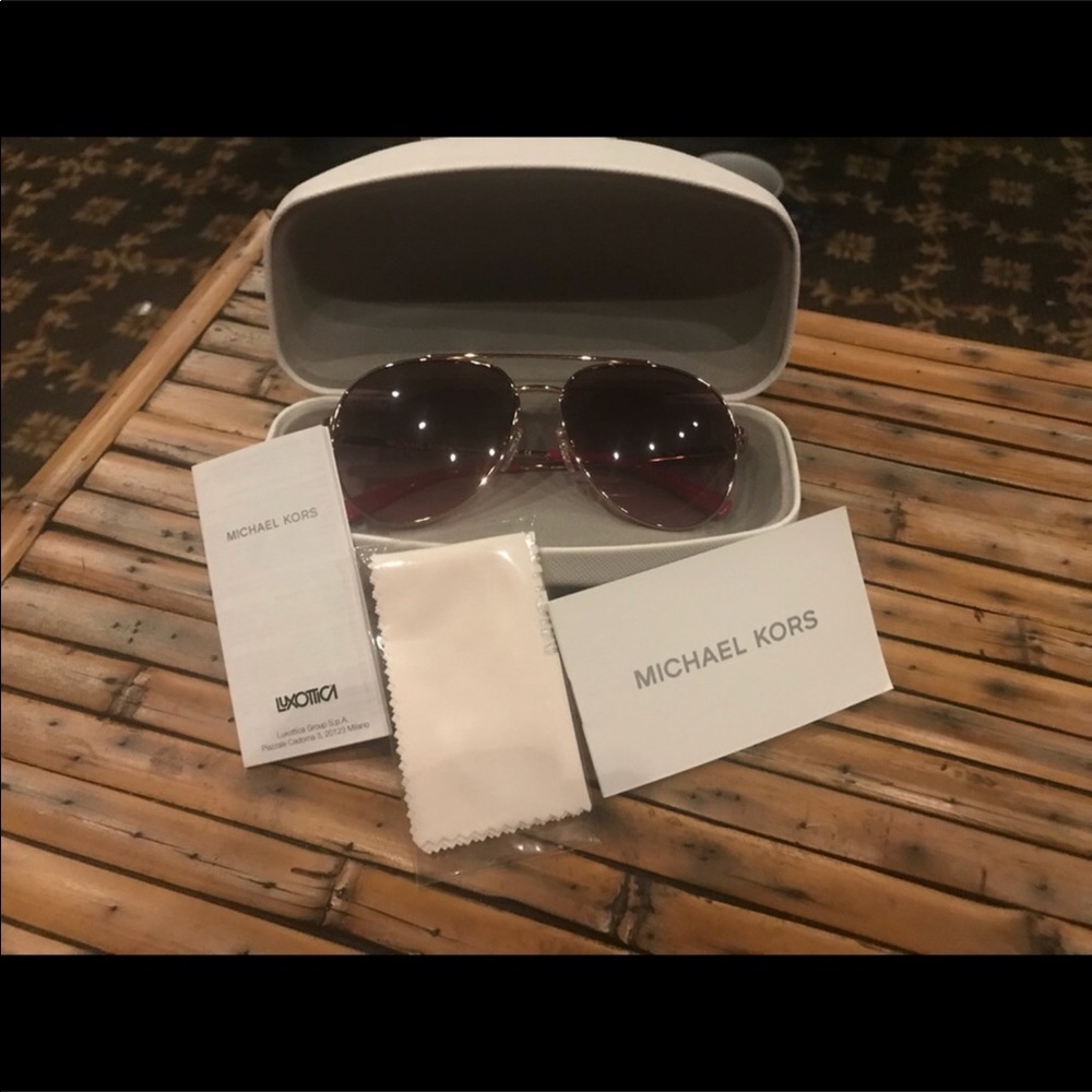 BNWT Micheal Kors Rose Gold/Hot Pink Sunglasses